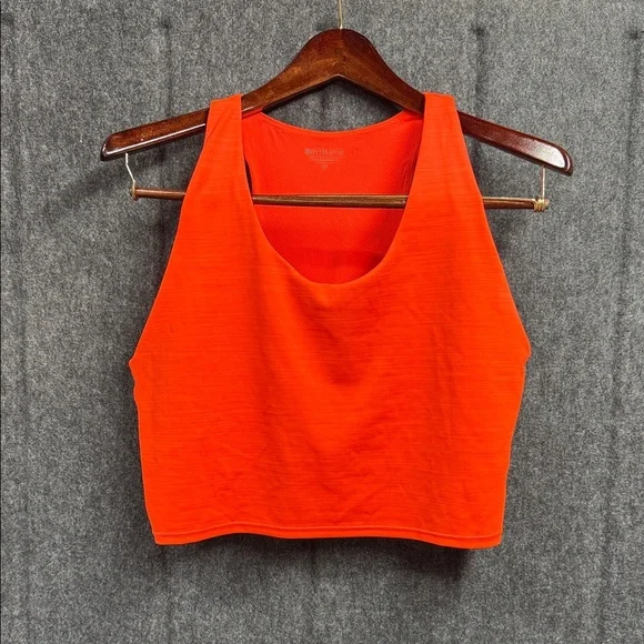 Athleta Bright Orange Crop Top - Picture 1 of 6